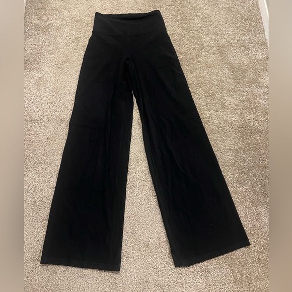 Athleta Elation wide leg pant high waisted  small Tall black - Picture 4 of 12